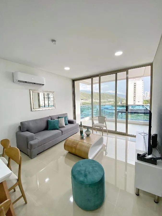 Apartamento Encantador Samaria Club De Playa, 3 Alcobas 6 Personas Playa Privada 산타마르타 아파트