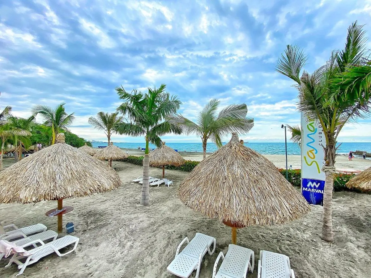 Apartamento Encantador Samaria Club de playa, 3 alcobas 6 personas Playa Privada Santa Marta